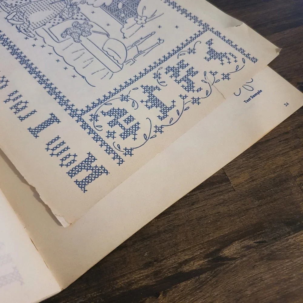 Vintage McCalls Iron-On Transfers Book 100 Embroidery Cross Stitch Patterns 1976